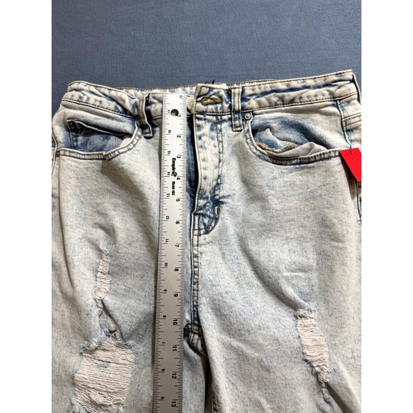 Indigo Rein Women Ankle Skinny Jeans Acid Wash Denim Distressed Blue Size 11 - Picture 4 of 7